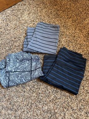 KIAVA Women's Three-Pack Leggings in Black, Gray, Navy